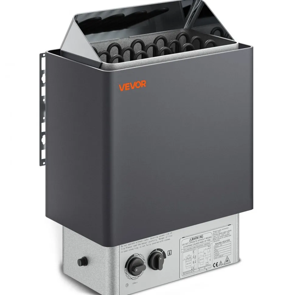 VEVOR 9KW Sauna Heater, Steam Bath Sauna Heater with Built-In Controls, Electric Sauna Stove, 3h Timer and Adjustable Temp for Max. 317-459 Cubic Feet, Home Hotel Spa Shower Use 220V