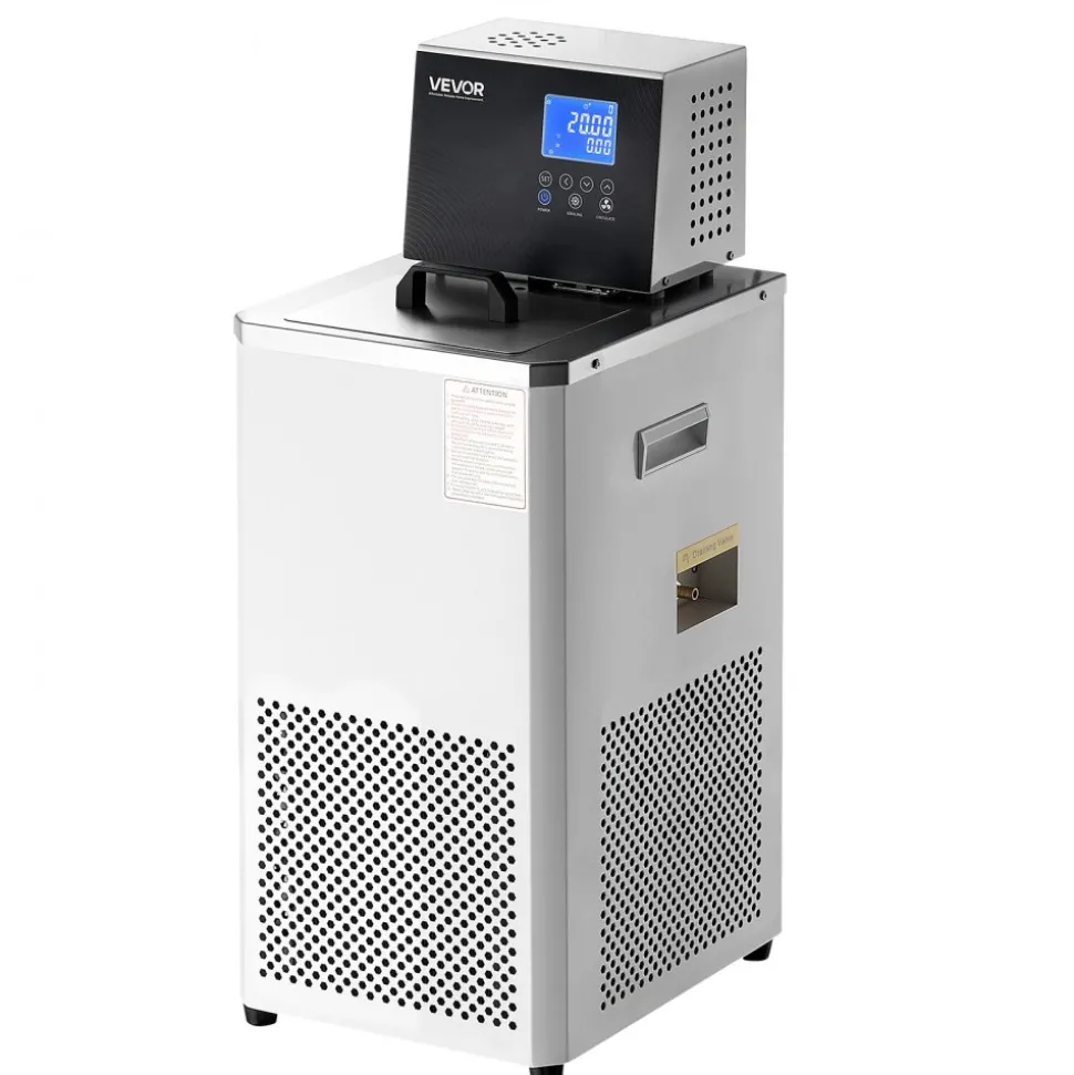 VEVOR Laboratory Chiller Circulator, -30℃-100℃, 6 L Internal and External Dual Circulation, Low Temperature Cooling Liquid Circulator Pump Chiller, Recirculating Chiller Water Bath for Laboratory