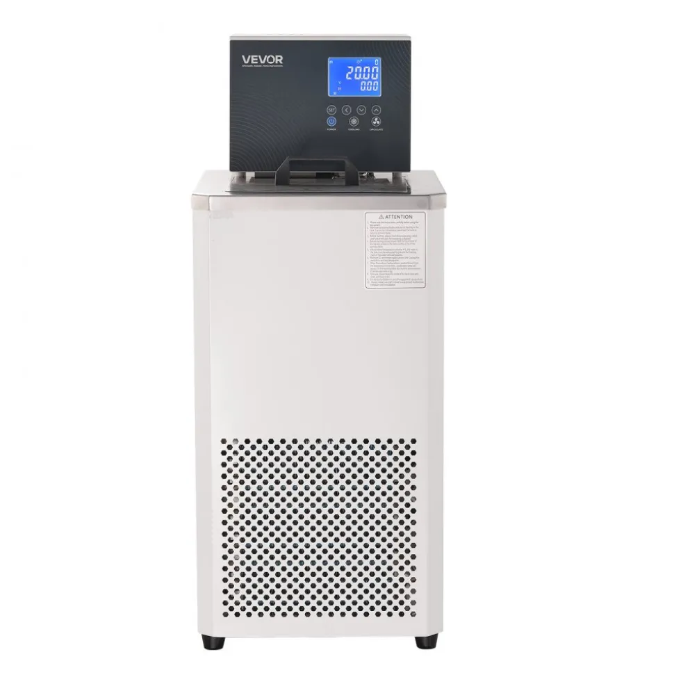 VEVOR Laboratory Chiller Circulator, -30℃-100℃, 6 L Internal and External Dual Circulation, Low Temperature Cooling Liquid Circulator Pump Chiller, Recirculating Chiller Water Bath for Laboratory