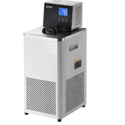 VEVOR Laboratory Chiller Circulator, -30℃-100℃, 6 L Internal and External Dual Circulation, Low Temperature Cooling Liquid Circulator Pump Chiller, Recirculating Chiller Water Bath for Laboratory