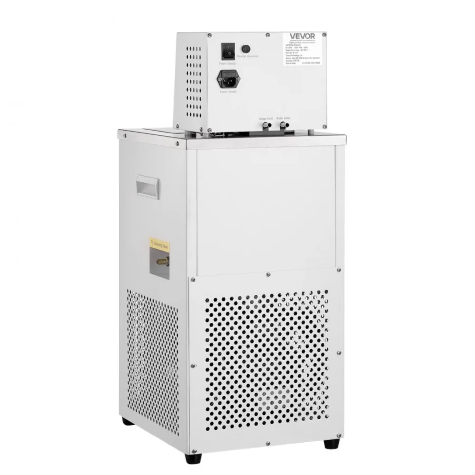VEVOR Laboratory Chiller Circulator, -30℃-100℃, 6 L Internal and External Dual Circulation, Low Temperature Cooling Liquid Circulator Pump Chiller, Recirculating Chiller Water Bath for Laboratory