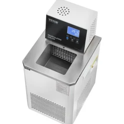 VEVOR Laboratory Chiller Circulator, 6L Chiller Lab Low Temperature Cooling Liquid, 23°F-212°F Circulator Pump Chiller, LCD Display, 304 Stainless Steel Water Bath Recirculating Water Cooling Chiller