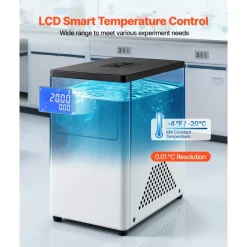 VEVOR Laboratory Chiller Circulator, -20℃ to Room Temperature, 3.4 L Internal and External Dual Circulation, Compatible with ≤2 L Rotary Evaporators for Condenser Reflux and Rapid Cooling