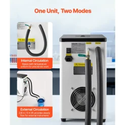 VEVOR Laboratory Chiller Circulator, -20℃ to Room Temperature, 3.4 L Internal and External Dual Circulation, Compatible with ≤2 L Rotary Evaporators for Condenser Reflux and Rapid Cooling