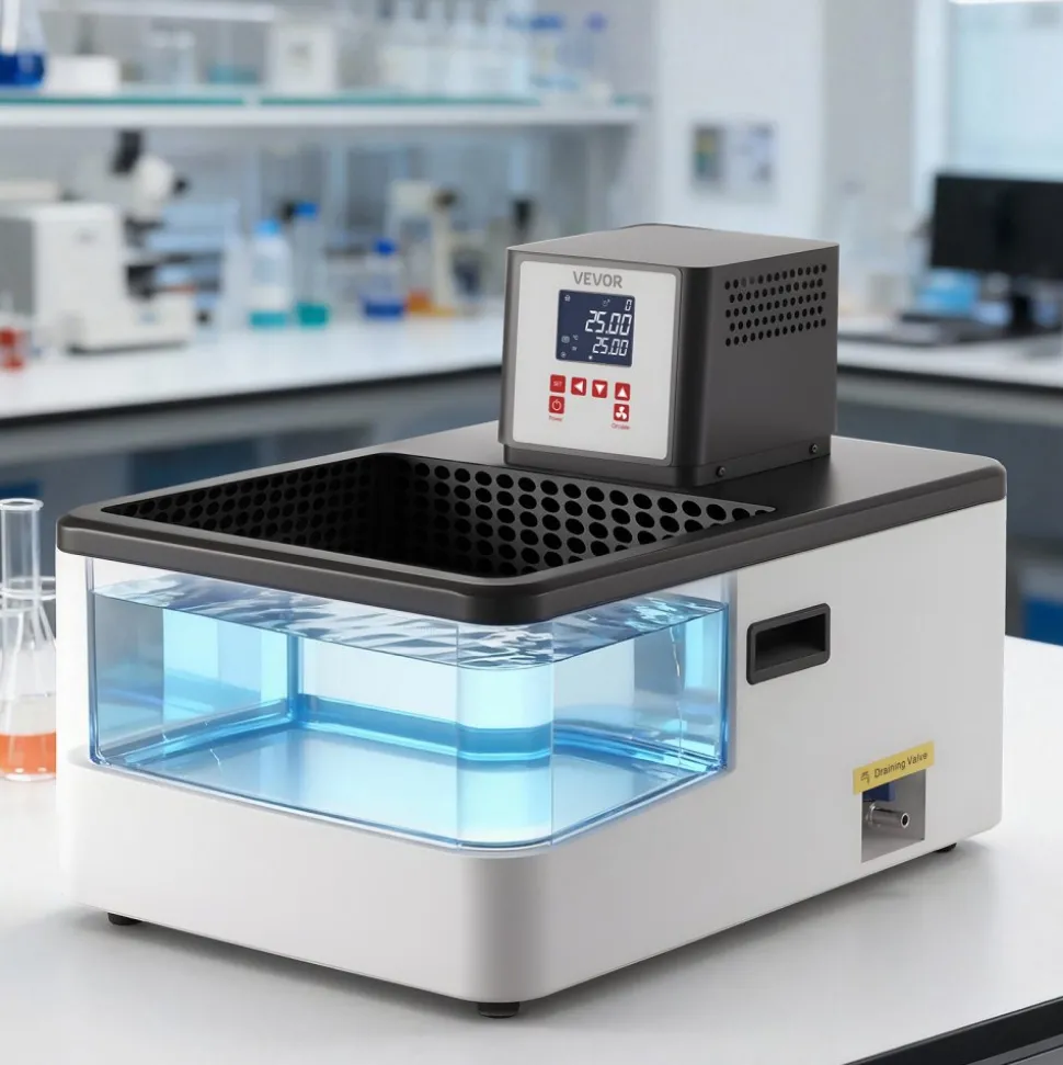 VEVOR Laboratory High-Temperature Circulating Oil Bath, Up to 100℃/212℉, 6 L Lab Constant Temperature Heating Tank, 0.05℃ High Precision, Internal and External Dual Circulation, for Laboratory