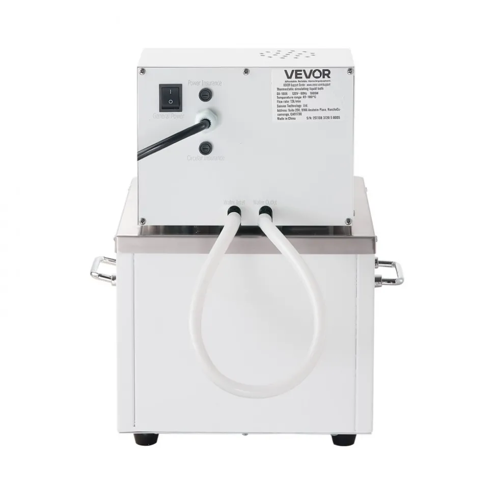 VEVOR Laboratory High-Temperature Circulating Oil Bath, Up to 100℃/212℉, 6 L Lab Constant Temperature Heating Tank, 0.05℃ High Precision, Internal and External Dual Circulation, for Laboratory