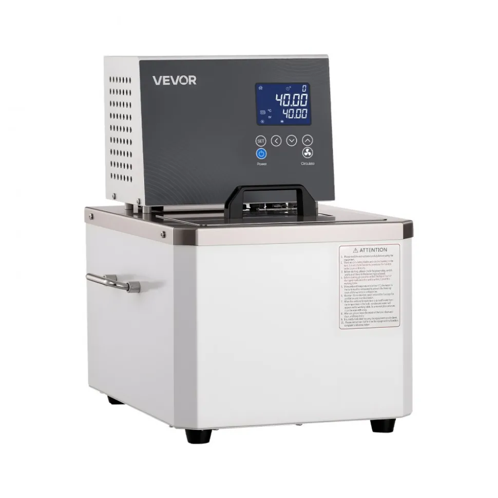 VEVOR Laboratory High-Temperature Circulating Oil Bath, Up to 100℃/212℉, 6 L Lab Constant Temperature Heating Tank, 0.05℃ High Precision, Internal and External Dual Circulation, for Laboratory