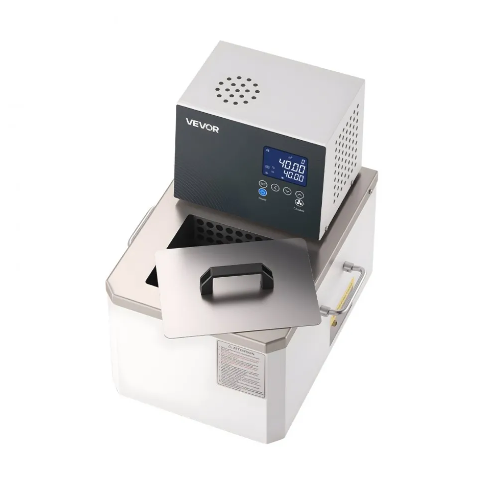 VEVOR Laboratory High-Temperature Circulating Oil Bath, Up to 100℃/212℉, 6 L Lab Constant Temperature Heating Tank, 0.05℃ High Precision, Internal and External Dual Circulation, for Laboratory