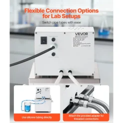 VEVOR Laboratory High-Temperature Circulating Oil Bath, Up to 100℃/212℉, 6 L Lab Constant Temperature Heating Tank, 0.05℃ High Precision, Internal and External Dual Circulation, for Laboratory