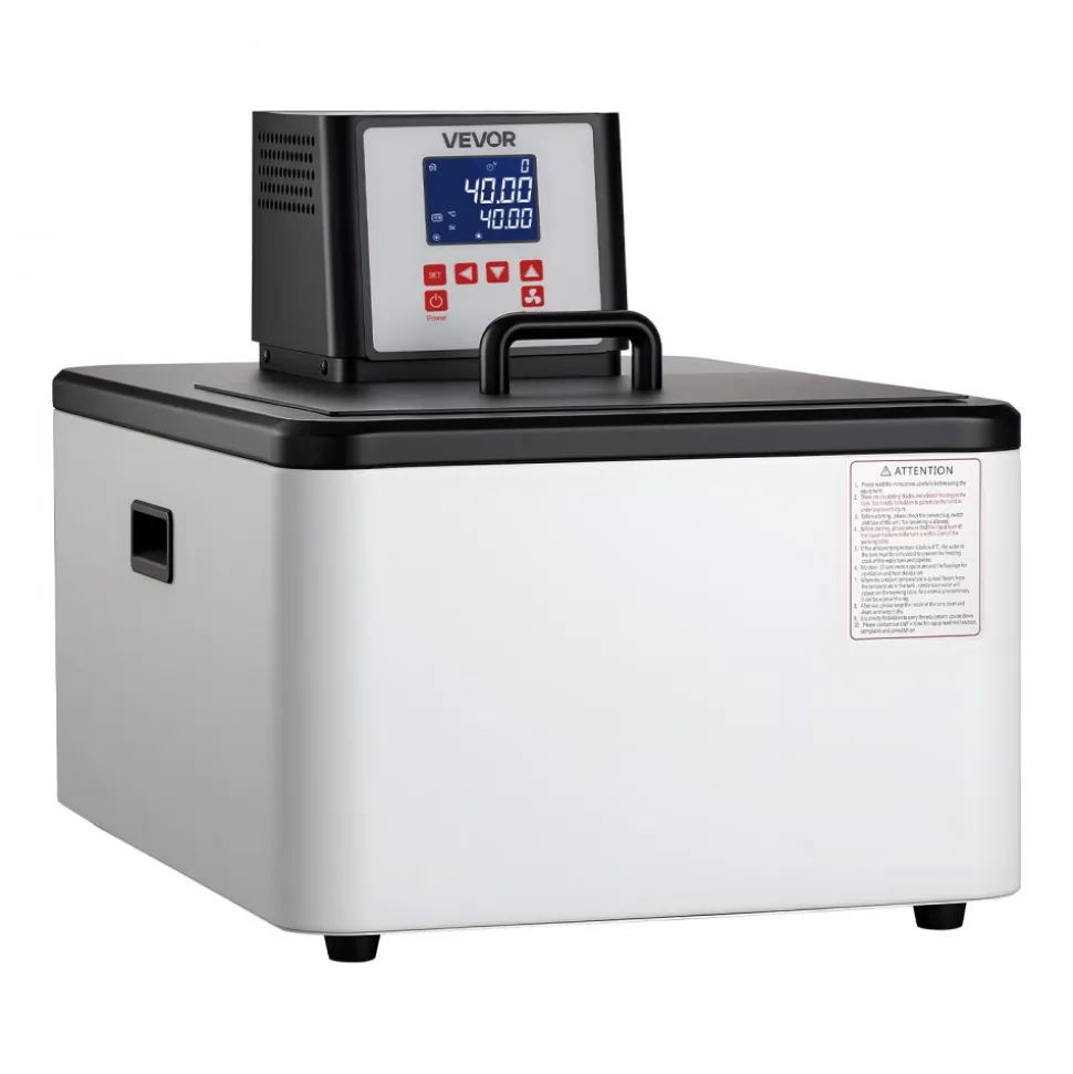 VEVOR Laboratory High-Temperature Circulating Oil Bath, Up to 300℃/572℉, 15 L Lab Constant Temperature Heating Tank, 0.1℃ High Precision, Internal and External Dual Circulation, for Laboratory