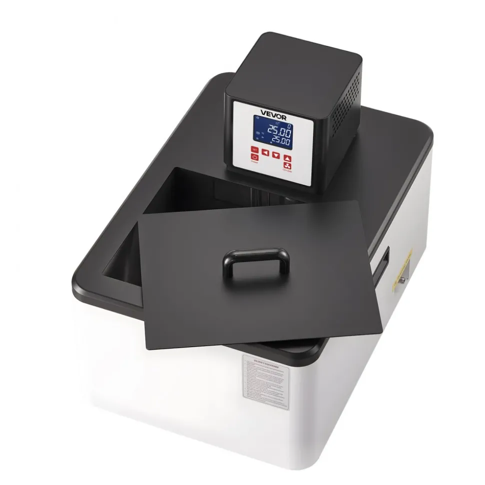 VEVOR Laboratory High-Temperature Circulating Oil Bath, Up to 300℃/572℉, 15 L Lab Constant Temperature Heating Tank, 0.1℃ High Precision, Internal and External Dual Circulation, for Laboratory