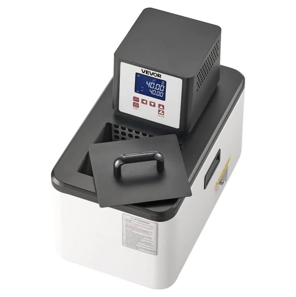 VEVOR Laboratory High-Temperature Circulating Oil Bath, Up to 300℃/572℉, 6 L Lab Constant Temperature Heating Tank, 0.1℃ High Precision, Internal and External Dual Circulation, for Laboratory