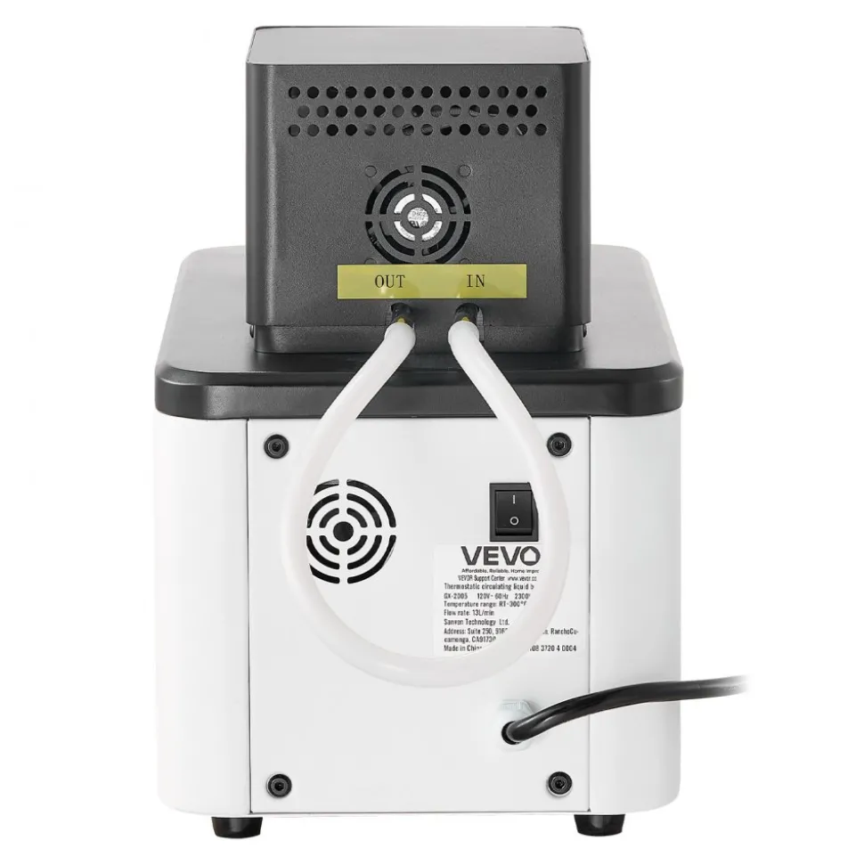 VEVOR Laboratory High-Temperature Circulating Oil Bath, Up to 300℃/572℉, 6 L Lab Constant Temperature Heating Tank, 0.1℃ High Precision, Internal and External Dual Circulation, for Laboratory