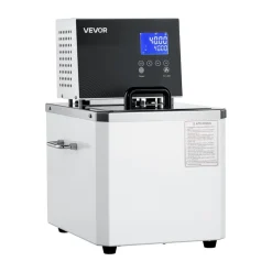 VEVOR Laboratory High-Temperature Circulating Oil Bath, Up to 300℃/572℉, 10 L Lab Constant Temperature Heating Tank, 0.1℃ High Precision, Internal and External Dual Circulation, for Laboratory