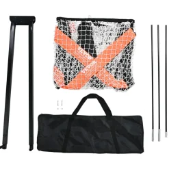 VEVOR Lacrosse Goal, 6' x 6' Lacrosse Net, Portable Lacrosse Goal with Carry Bag, Fiberglass Rod Backyard Lacrosse Training Equipment, Easy Setup Collegiate Goal, Perfect for Youth Adult Training