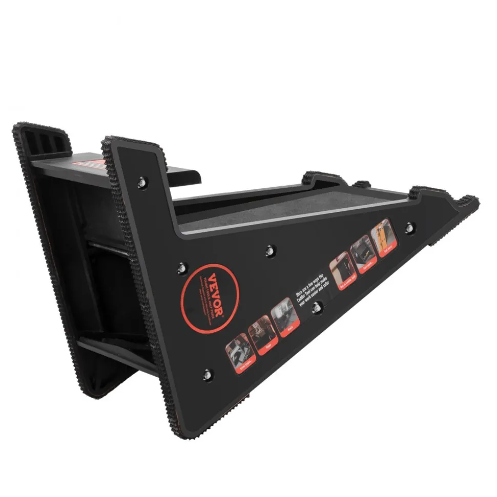 VEVOR Ladder Levler, 380lbs Load PP Ladder Leveling Tool, Pitch Hopper, Stair Ladder Stabilizer with Storage, Easy to Use Stable Platform for All Surfaces,Extension Ladder Accessory for Uneven Ground