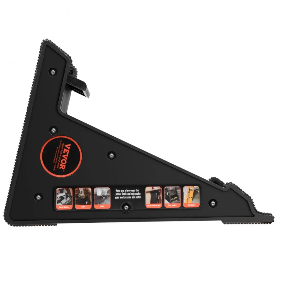 VEVOR Ladder Levler, 380lbs Load PP Ladder Leveling Tool, Pitch Hopper, Stair Ladder Stabilizer with Storage, Easy to Use Stable Platform for All Surfaces,Extension Ladder Accessory for Uneven Ground