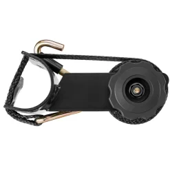 VEVOR Ladder Rack Ratchet Straps, 1.87-2 in Black Round Tube Mount, 1.5 in Wide x 7.4 ft Long Black Ladder Rack Straps with Double J-Hooks, 500 lbs Load Heavy Duty, Cargo Buckle Lock Strap (4 Pack)