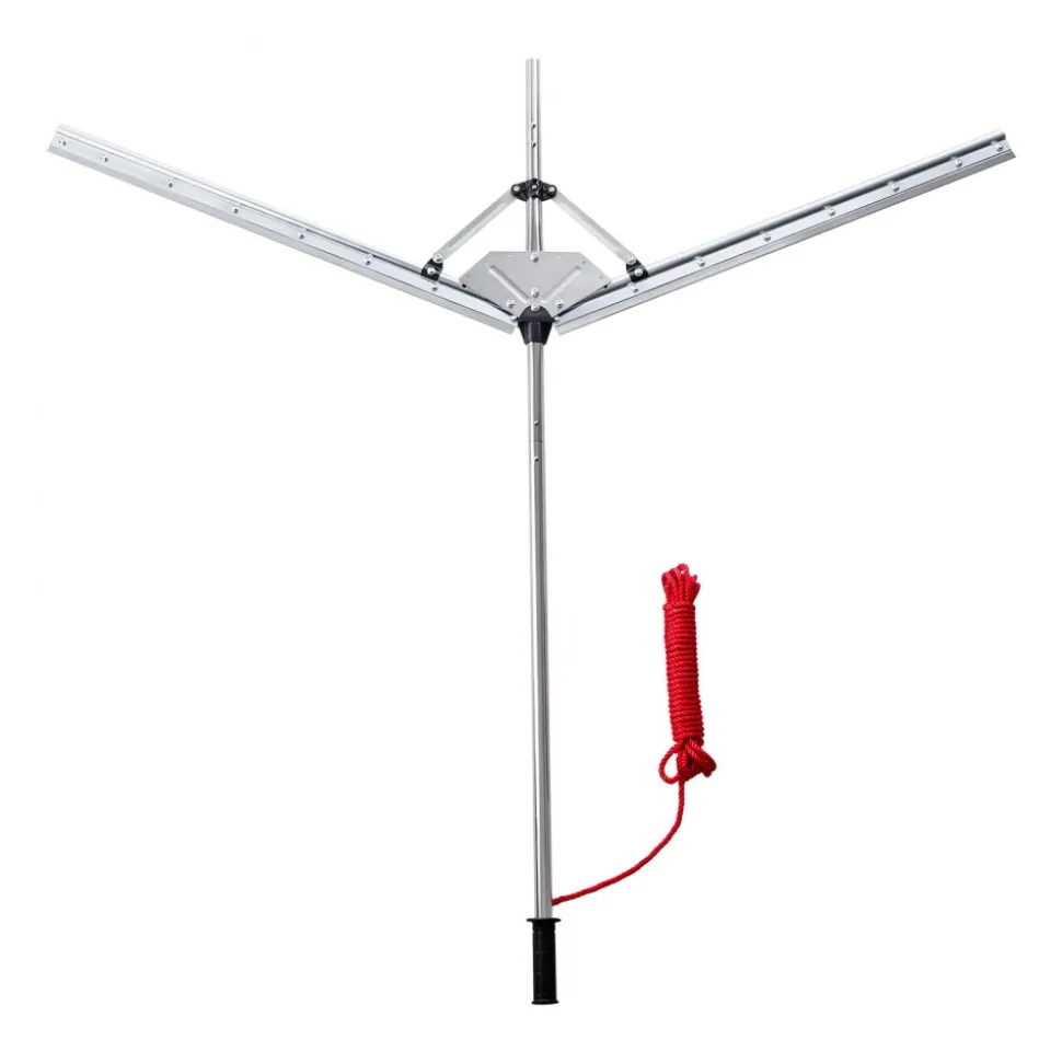 VEVOR Lake Weed Cutter, Pond Aquatic Plant Cutting Tool with 62 in Max. Cut Width, Sharp and Heavy-Duty Steel Blades, Pond Rake with 30 ft Throw Rope, for Cattail, Phragmites, Lilly Pads & Chara