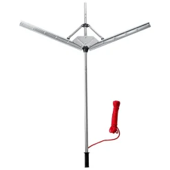 VEVOR Lake Weed Cutter, Pond Aquatic Plant Cutting Tool with 48 in Max. Cut Width, Sharp and Heavy-Duty Steel Blades, Pond Rake with 30 ft Throw Rope, for Cattail, Phragmites, Lilly Pads & Chara