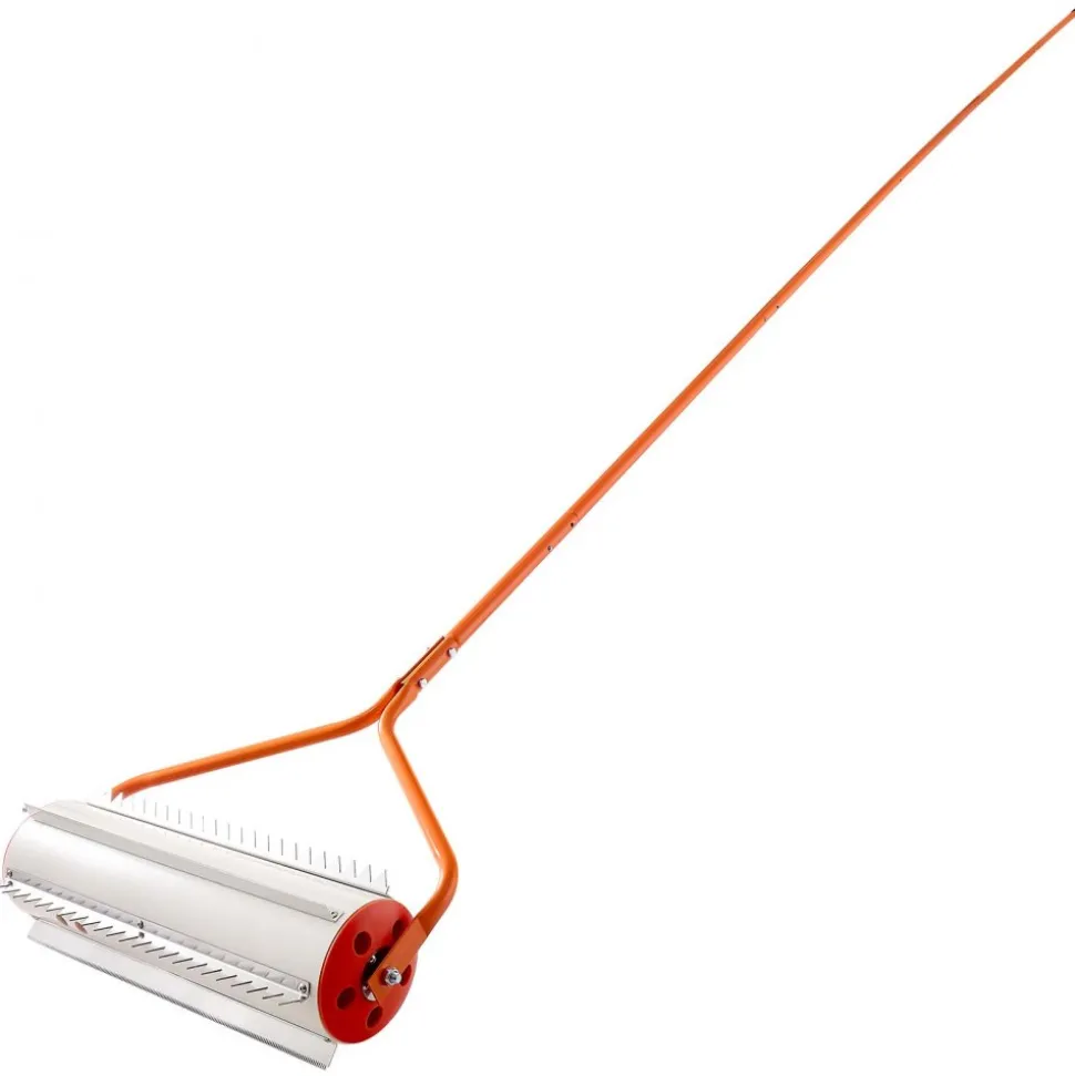 VEVOR Lake Weed Roller, 20 ft Lake & Pond Weed Removal Tool, Muck Razer Aquatic & Sludge Tiller, Rid Roots and Muck Buildup, 6 Preassembled Stainless Steel Blades, 6 Aluminum Handles, Easy Assembly