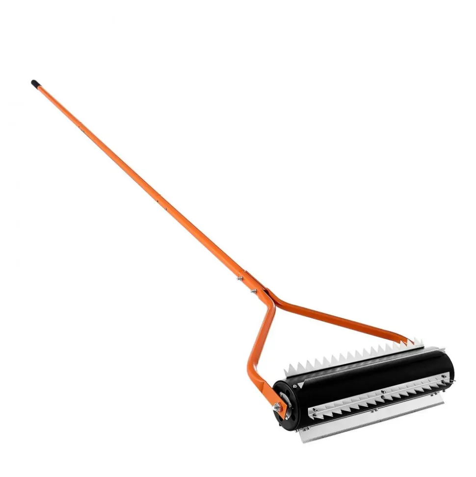 VEVOR Lake Weed Roller, 14.1 ft Stainless Steel Lake & Pond Weed Removal Tool, Muck Razer Aquatic & Sludge Tiller, Rid Roots and Muck Buildup, 6 Preassembled Stainless Steel Blades, 4 Aluminum Handles