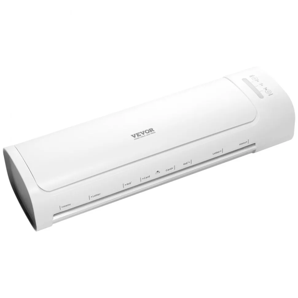 VEVOR Laminator Machine, Cold and Hot Laminator for Max A3 Paper Size, 1 min Quick Warm Thermal Laminator, 3-5 mil Thickness, Ideal for Home, Office, Business, or School Supplies, White + Grey