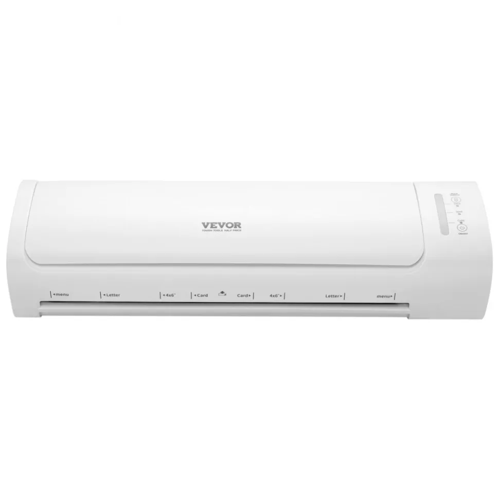 VEVOR Laminator Machine, Cold and Hot Laminator for Max A3 Paper Size, 1 min Quick Warm Thermal Laminator, 3-5 mil Thickness, Ideal for Home, Office, Business, or School Supplies, White + Grey