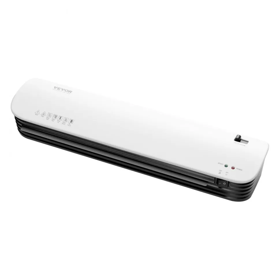 VEVOR Laminator Machine, Thermal Laminator for Max A3 Paper Size, 2-3 min Quick Warm Portable Laminator, 3-5 mil Thickness, Ideal for Home, Office, Business, or School Supplies, White + Black