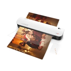 VEVOR Laminator Machine, Thermal Laminator for Max A3 Paper Size, 2-3 min Quick Warm Portable Laminator, 3-5 mil Thickness, Ideal for Home, Office, Business, or School Supplies, White + Black