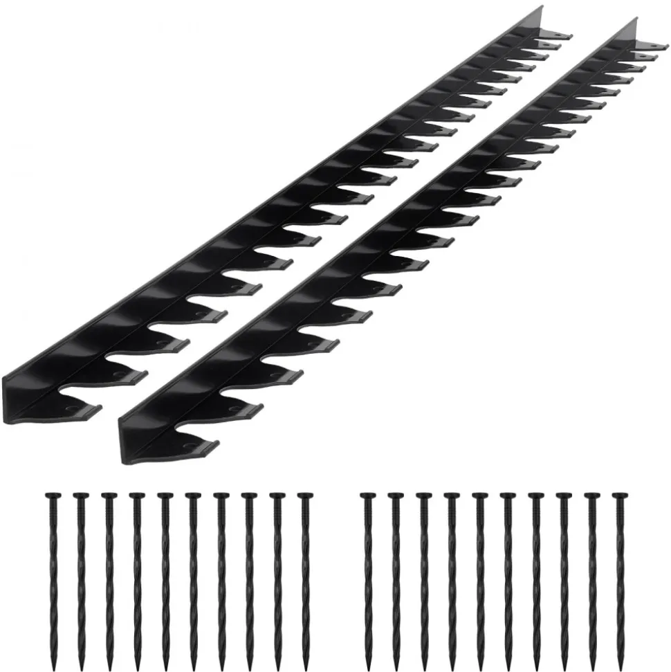 VEVOR Landscape Edging Border, 10Pcs 6 ft x 1.6 in Plastic Garden Edging with 60 Spikes, Sun-Resistant Flowerbed Borders, DIY Layout, No Dig Garden Edger Border Divider for Lawn Edgings for Yard