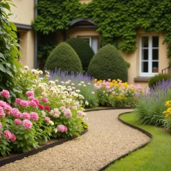VEVOR Landscape Edging, 100 ft x 1.5 in Plastic Garden Border Edging with 120 Spikes, No Dig, Flexible Lawn Edgings Roll, UV-Resistant Mini Fence Borders Pathway Edgings for Flower Beds Yard Paver