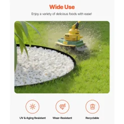 VEVOR Landscape Edging, 100 ft x 1.5 in Plastic Garden Border Edging with 120 Spikes, No Dig, Flexible Lawn Edgings Roll, UV-Resistant Mini Fence Borders Pathway Edgings for Flower Beds Yard Paver
