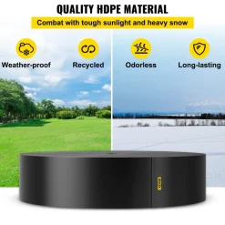 VEVOR Landscape Edging, 10 inch Depth 300 ft Total Length, Recycled HDPE Coiled Terrace Board, Flexible Bender Border for Landscaping, Lawn, Garden, Yard, Against Invading Weeds, Black