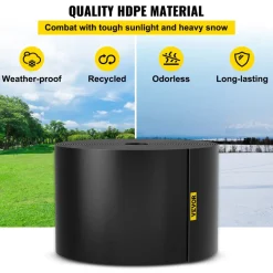 VEVOR Landscape Edging, 10 inch Depth 150 ft Total Length, Recycled HDPE Coiled Terrace Board, Flexible Bender Border for Landscaping, Lawn, Garden, Yard, Against Invading Weeds, Black