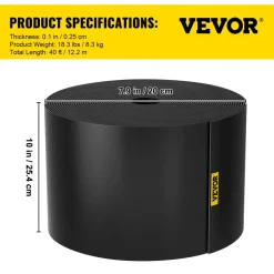 VEVOR Landscape Edging, 10 inch Depth 150 ft Total Length, Recycled HDPE Coiled Terrace Board, Flexible Bender Border for Landscaping, Lawn, Garden, Yard, Against Invading Weeds, Black