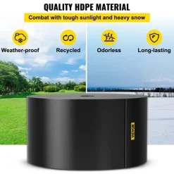 VEVOR Landscape Edging, 10 inch Depth 60 ft Total Length, Recycled HDPE Coiled Terrace Board, Flexible Bender Border for Landscaping, Lawn, Garden, Yard, Against Invading Weeds, Black