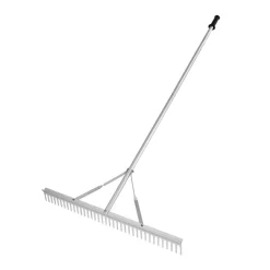 VEVOR Landscape Rake, 36" Head Aluminum Landscape Rake, Lake Weed Rake with 75" Long Handle, for Loosening Soil, Lawn Care, Weeding Lake, Garden, Pond