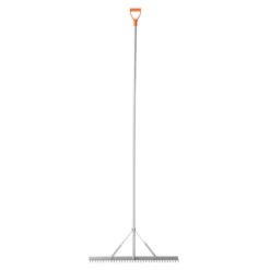 VEVOR Landscape Rake, 36 inch Wide Head 102 inch Handle, Large Heavy Duty Aluminum Landscaping Leaf Rake Tool, Asphalt Level for Loosening Soil, Garden & Yard, Pond Gravel & Beach Lawn Care, 52ft Rope