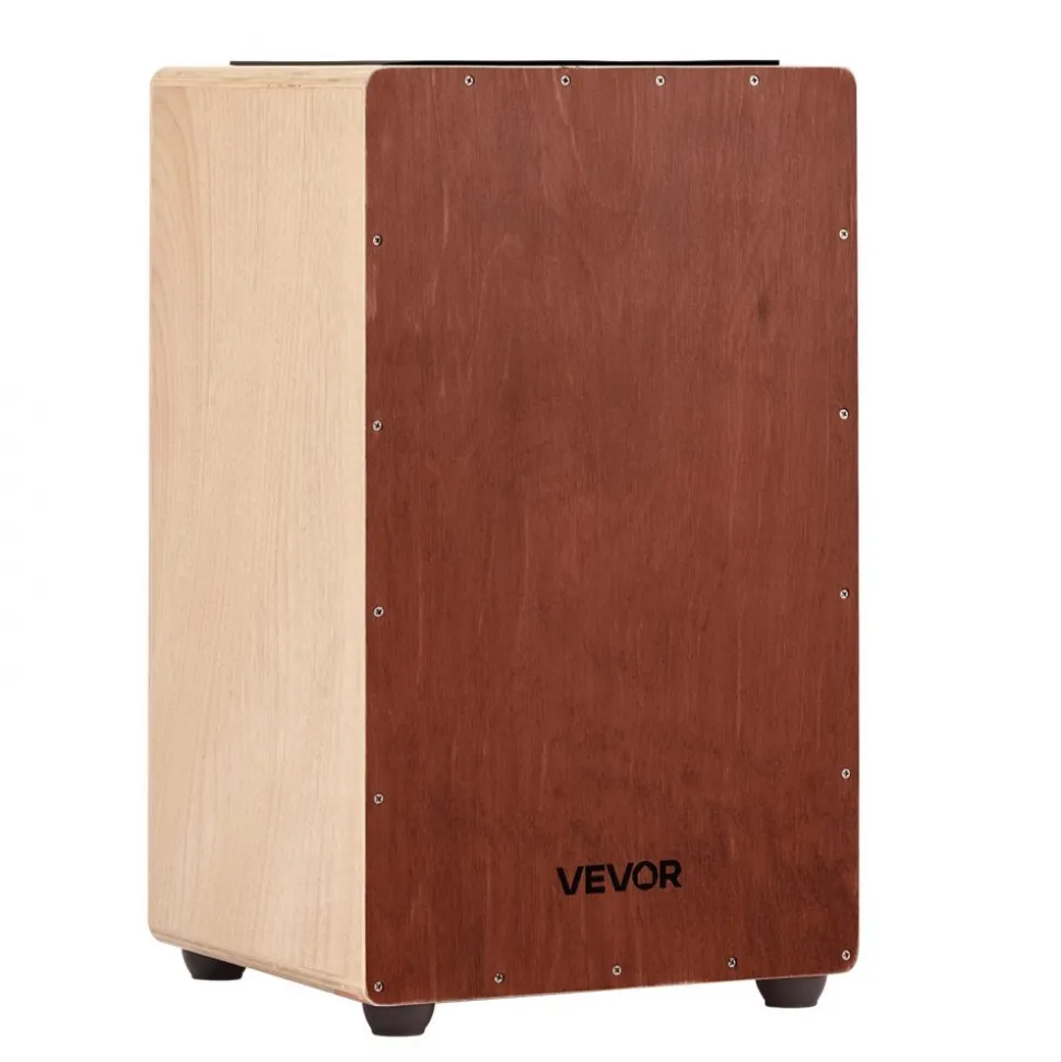 VEVOR Large Cajon Box Drum Wooden Birchwood Percussion Instrument with Snare Wires