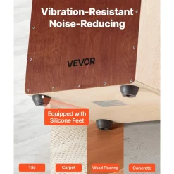 VEVOR Large Cajon Box Drum Wooden Birchwood Percussion Instrument with Snare Wires