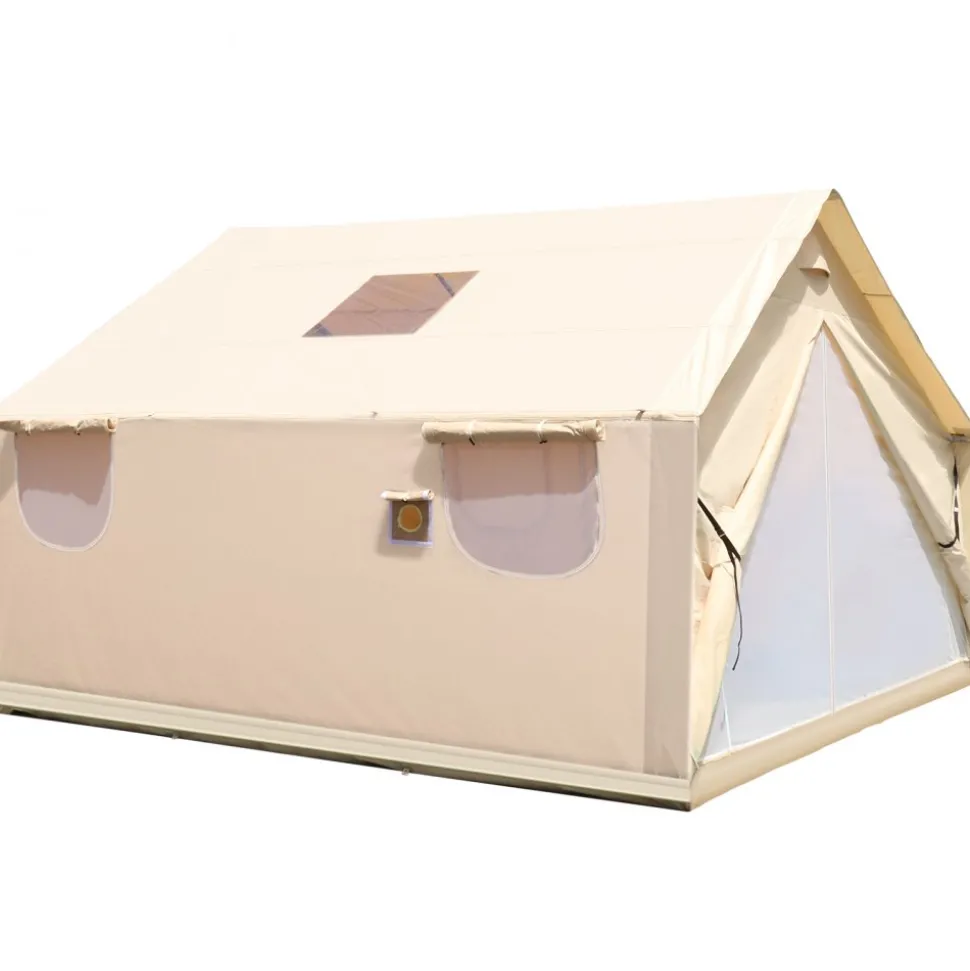 VEVOR Large Canvas Tent 12x14ft, Wall Tent with PVC Storm Flap, Canvas Wall Tents Waterproof, Canvas Camping Tents With Stove Hole for 8-10 people Outdoor Party Hiking Barbecue