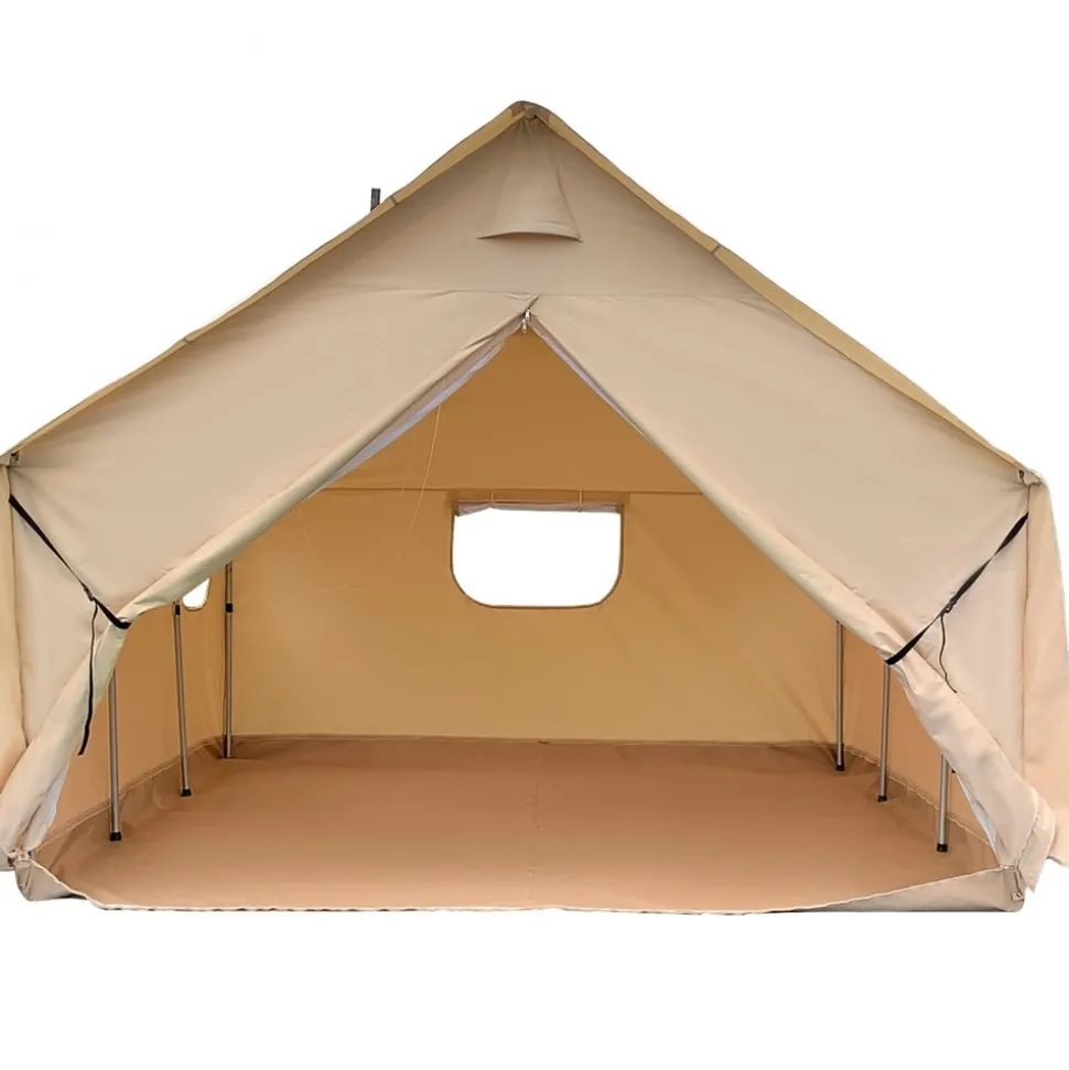 VEVOR Large Canvas Tent 12x14ft, Wall Tent with PVC Storm Flap, Canvas Wall Tents Waterproof, Canvas Camping Tents With Stove Hole for 8-10 people Outdoor Party Hiking Barbecue