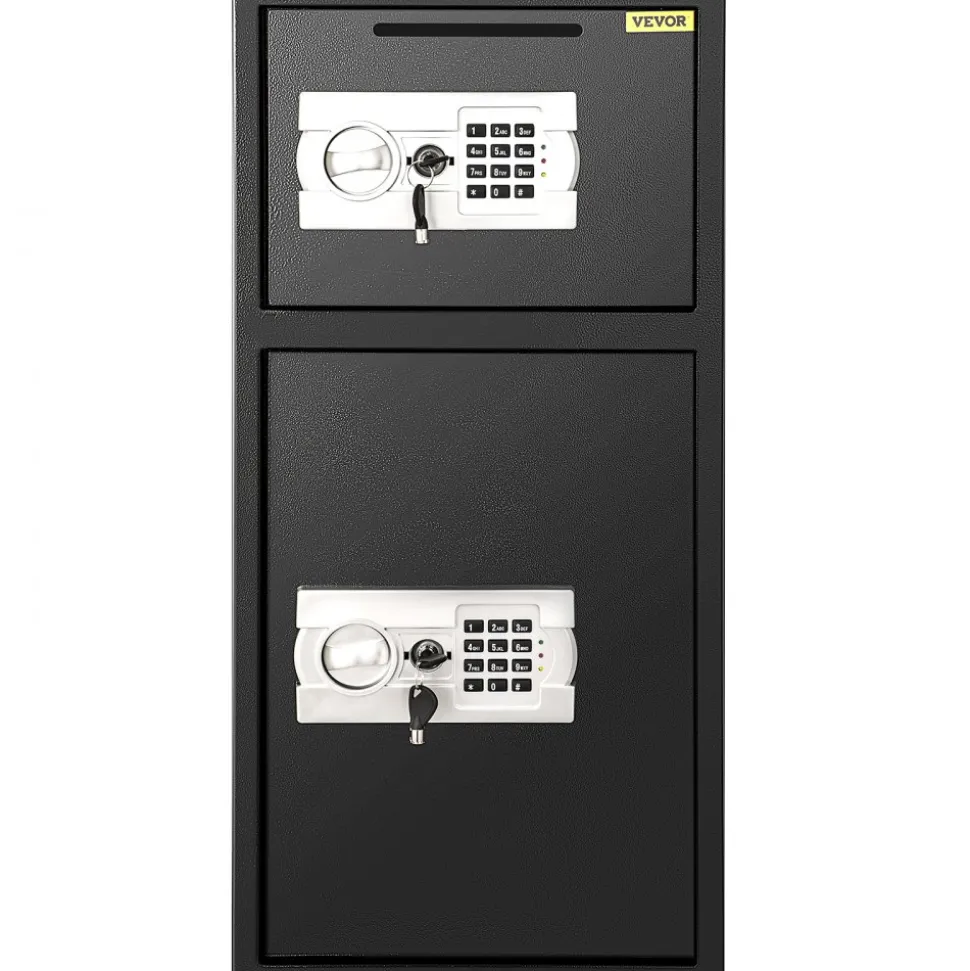 VEVOR Large Double Door Security Safe Box 2.6 Cubic Feet Steel Safe Box Strong Box with Digital Lock for Money Gun Jewelry Black