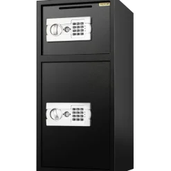 VEVOR Large Double Door Security Safe Box 2.6 Cubic Feet Steel Safe Box Strong Box with Digital Lock for Money Gun Jewelry Black