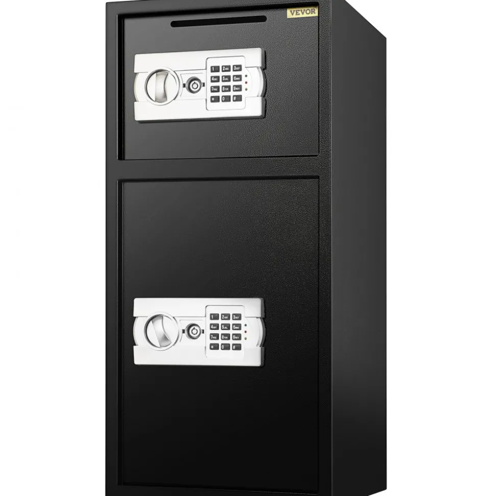 VEVOR Large Double Door Security Safe Box 2.6 Cubic Feet Steel Safe Box Strong Box with Digital Lock for Money Gun Jewelry Black