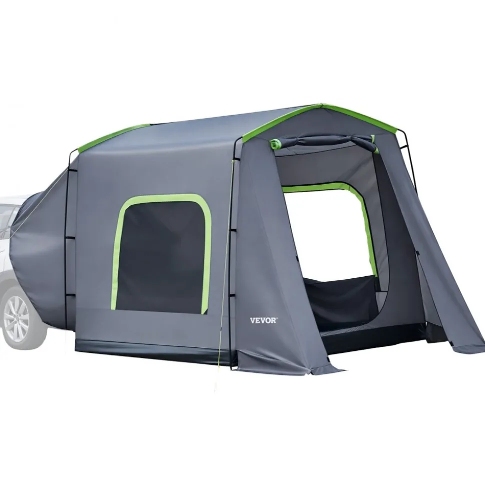 VEVOR Large SUV Tent for 5–9 Person, 10.6 x 8 FT All-Season SUV Tailgate Tent with Ventilated Door & Mesh Windows, PU3000mm Waterproof Dual-Use Car Rear Hatch Tents for Outdoor Camping Hiking