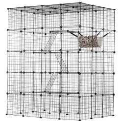 VEVOR Large 4-tier Cat Cage, 54 x 41 x 69