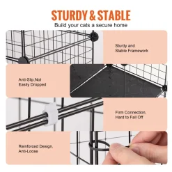 VEVOR Large 4-tier Cat Cage, 54 x 41 x 69