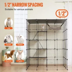 VEVOR Large 4-tier Cat Cage, 54 x 41 x 69